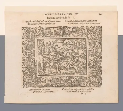 Hercules in gevecht met Acheloüs
