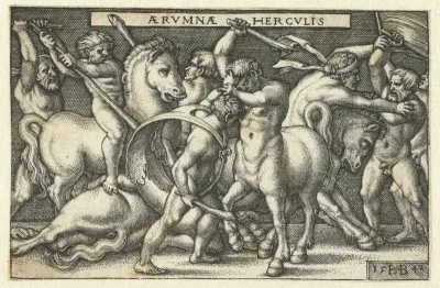 Hercules in gevecht met centaurs