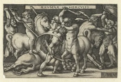 Hercules in gevecht met centaurs