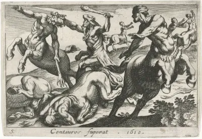 Hercules in gevecht met de centauren