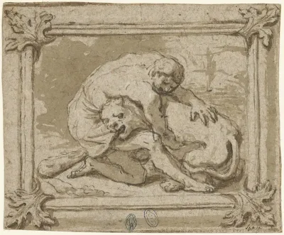 Hercules in gevecht met de Nemische leeuw