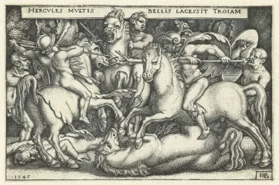 Hercules in gevecht met de Trojanen