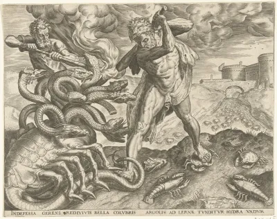 Hercules overwint de hydra van Lerna