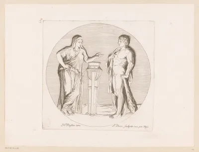 Hercules raadpleegt het orakel