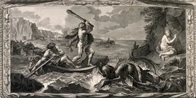 Hercules rescuing Hesione from a sea-monster