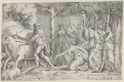 Hercules rooft de runderen van Geryon