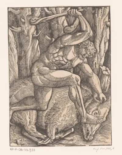 Hercules vangt het zwijn van Erymanthus