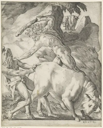 Hercules vecht met Cacus