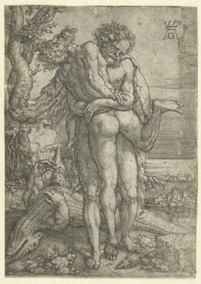Hercules vecht tegen riviergod Achelus