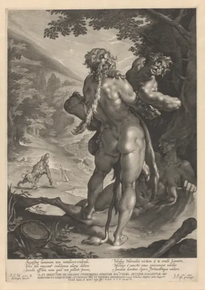Hercules worstelt met Antaeus