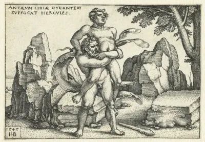 Hercules worstelt met Antaeus