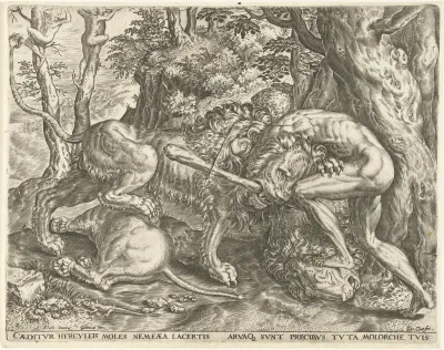 Hercules wurgt de Nemeïsche leeuw