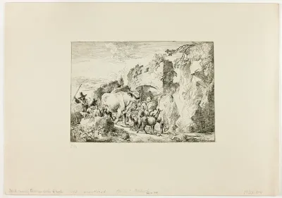 Herd Coming through an Arch of Rock