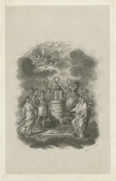 Herdenkings-allegorie op de Universiteit van Amsterdam, 1632-1832