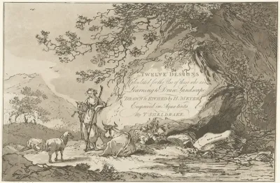 Herderin in een landschap