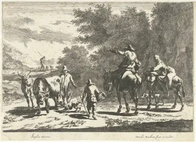 Herders en vee onderweg