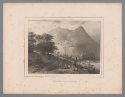 Herders in berglandschap