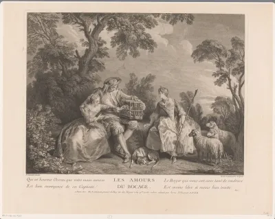 Herders met vogelkooi