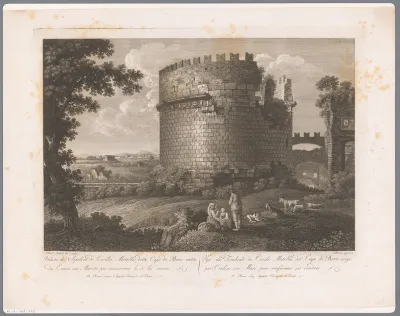 Herders voor de tombe van Caecilia Metella