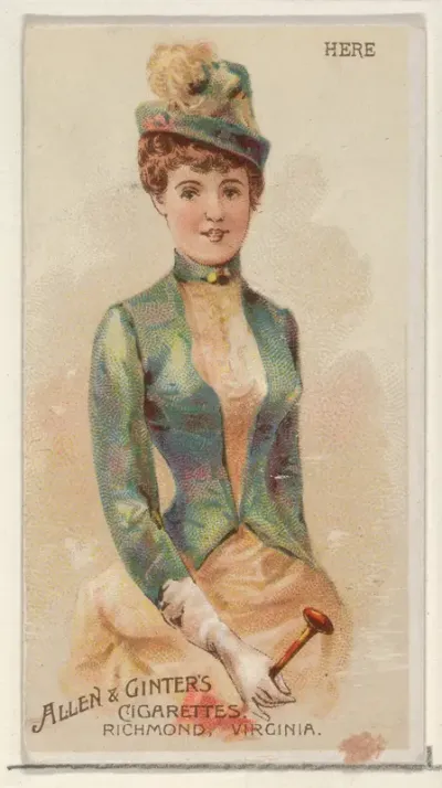 Here, from the Parasol Drills series (N18) for Allen & Ginter Cigarettes Brands