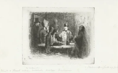 Heren rond een tafel
