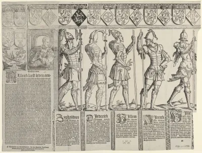 Heren van Brederode, van Zyphridus tot en met Reinout III (linker blad)