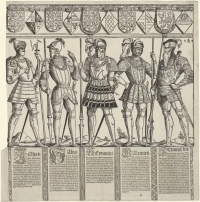 Heren van Brederode, van Zyphridus tot en met Reinout III (rechter blad)