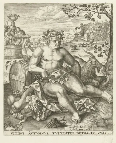Herfst: Bacchus en de druivenoogst