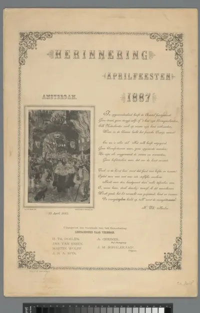 Herinnering Aprilfeesten 1887 Amsterdam