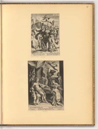 Herkules, Minerva und Mars; Venus und Nymphen