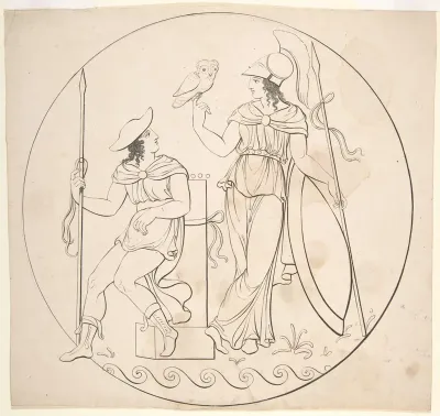 Hermes and Athena (?)