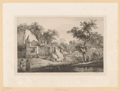 Hermitage in een rivierlandschap