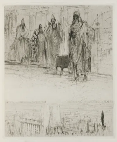 Herodias: Page 13, The tetrarch was awaited by several Galileans, the master of scribes, the chief of the land steward, the manager of the salt mines, and a Jew from Babylon commanding his troops on horse