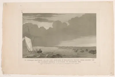 Herovering van het fort Bath door de Hollandse troepen 1809