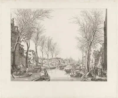 Herstelwerk op het Steenschuur na de ramp, 1807
