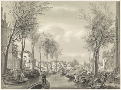 Herstelwerk op het Steenschuur na de ramp, 1807