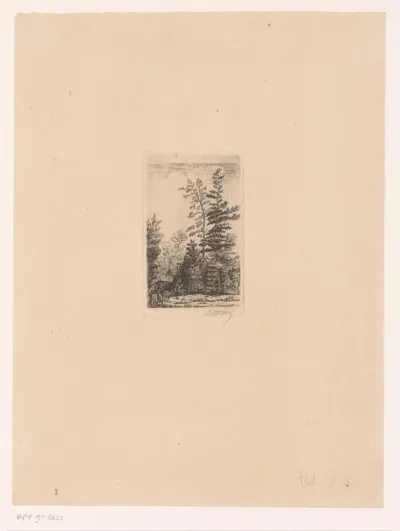 Hert in een landschap
