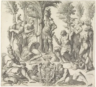 Hertog van Mantua met de zes voornaamste Romeinse goden
