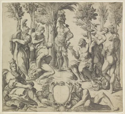 Hertog van Mantua met de zes voornaamste Romeinse goden