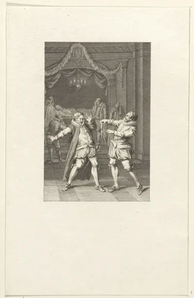 Hertog van Sully bij het lijk van Hendrik IV