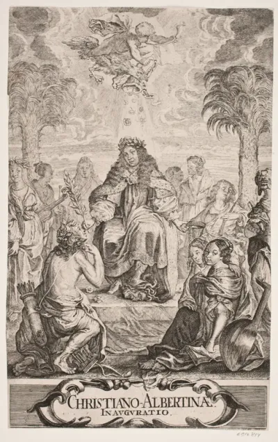 Hertug Christian Albrecht hyldes af Apollo og de ni muser