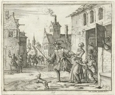 Hervormden te Zurich uit hun huizen getrokken, 1637