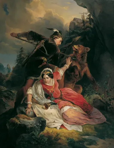 Herzog Ernst der Eiserne rettet Cimburgis von Masowien