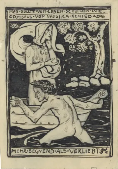 Het afscheid van Odysseus en Naussikaä