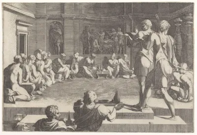 Het banket van Alexander de Grote in Persepolis