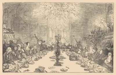 Het banket van de "Hollandsche Tekenmaatschappij"