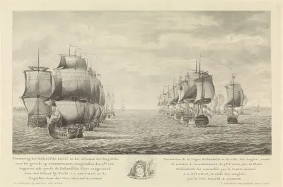 Het begin van de zeeslag bij Doggersbank, 1781