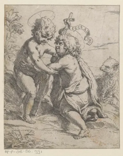 Het Christuskind en de jonge Johannes de Doper