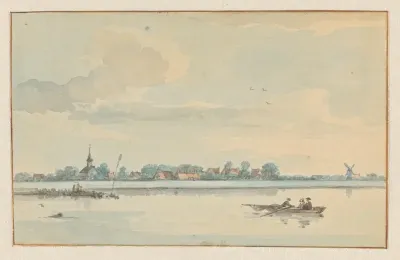 Het dorp Den Bommel op het eiland Goeree-Overvlakkee