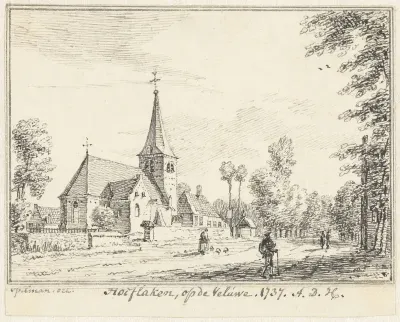 Het dorp Hoevelaken op de Veluwe